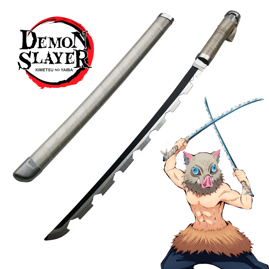 Espada Katana Inosuke - Demon Slayer - Cosplay 80 cm - Sellado en Plástico - PU / Plástico