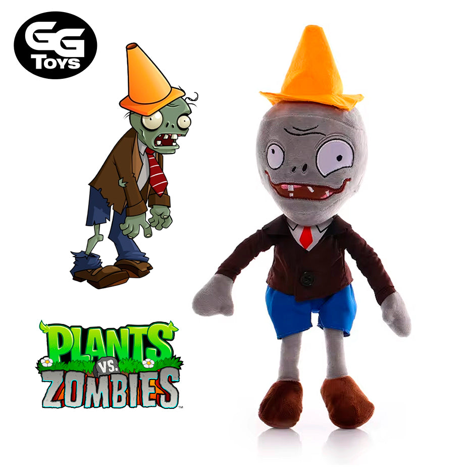 Zombie Cono - Plantas vs Zombies - Peluche 30 cm - Felpa/Algodón