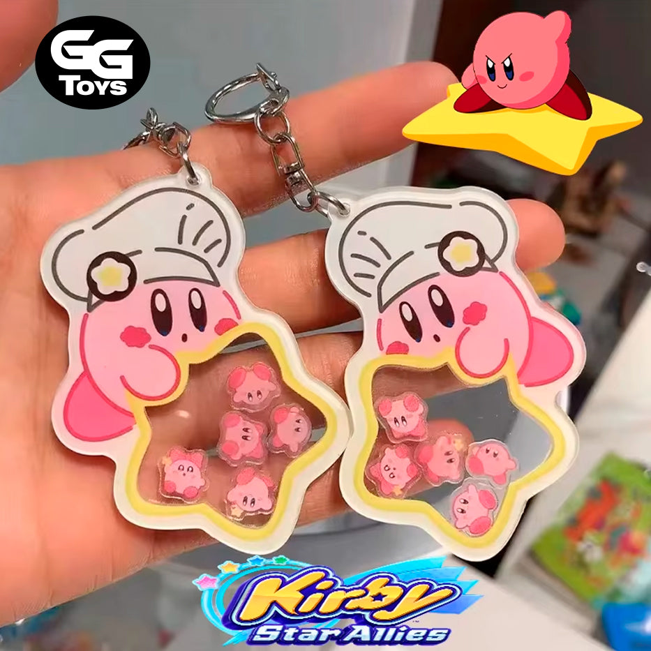 Kirby Chef Estrellita - Llavero Shaker - Acrílico