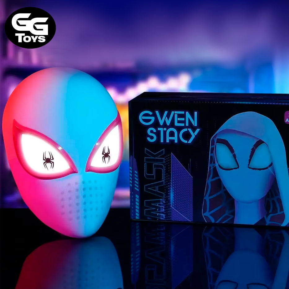 Máscara Gwen Stacy - Spiderman - Marvel Comics - Cosplay 28,5 cm - En Caja - Tela y Plástico