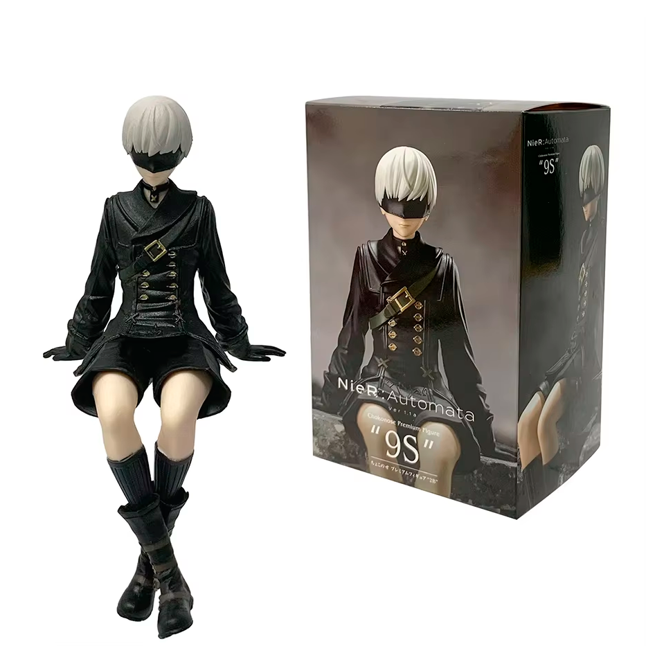 9S Sentado - NieR: Automata - Figura de Acción 13 cm - En Caja - PVC / Plástico