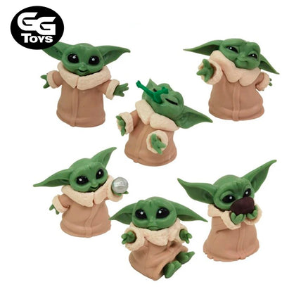 Set Baby Yoda - Star Wars - Figura de Acción 5 cm - PVC / Plástico