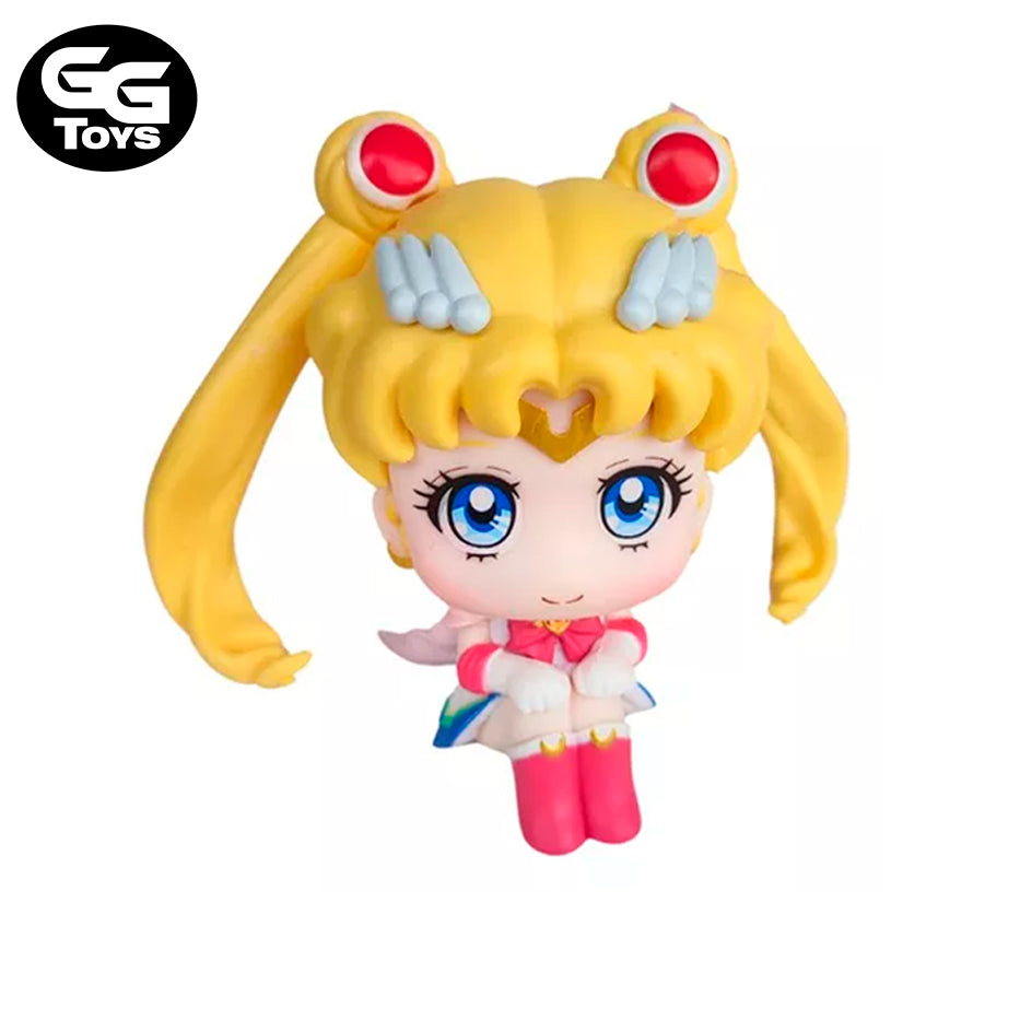 Serena y Rini Chibis - Sailor Moon - Figura de Acción 7 cm - PVC / Plástico