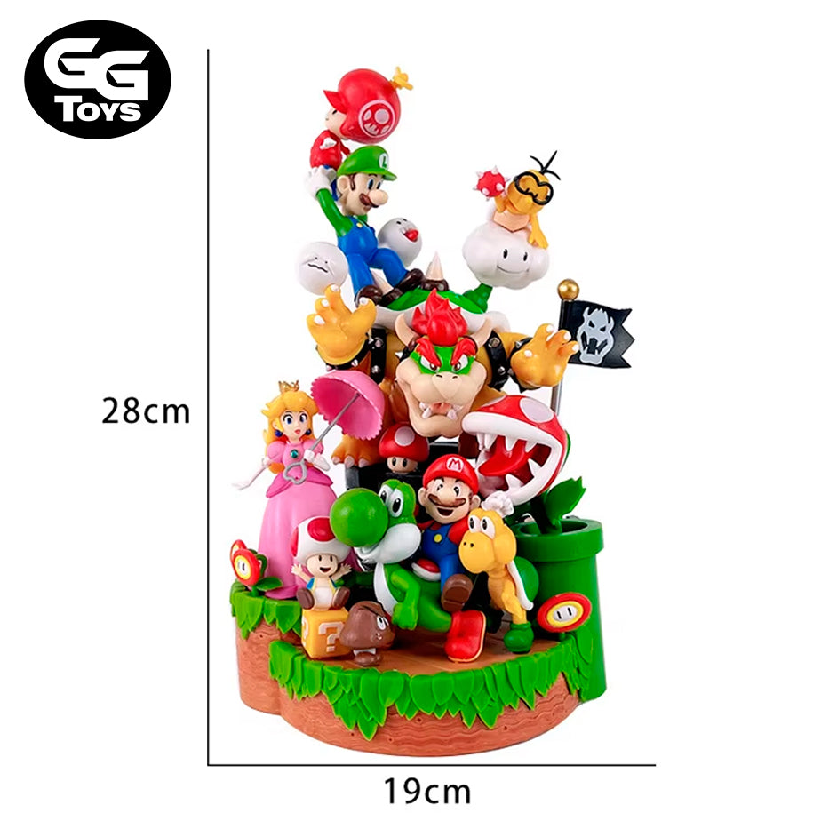Mario, Luigi, Princesa Peach, Yoshi, Bowser, y Compañía - Super Mario Bros - Figura de Acción 28 cm - En Caja - PVC / Plástico