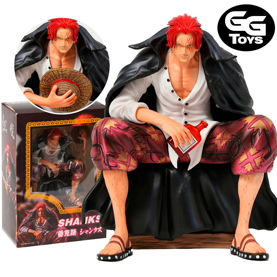 Shanks Sentado - One Piece - Figura de Acción 18 cm - En Caja - PVC / Plástico