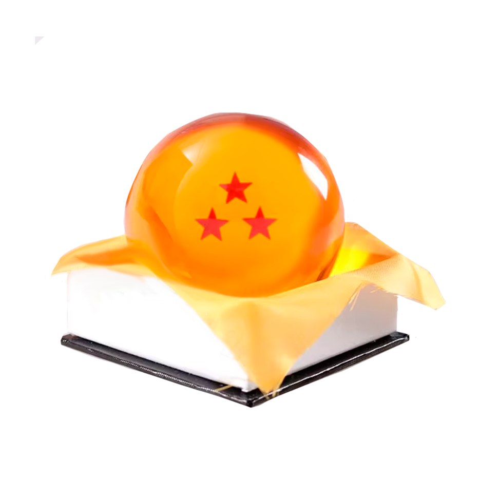 Esfera del Dragon 3 Estrellas Tamaño Real - Dragon Ball Z - Coleccionable 7 cm - En Caja - Resina