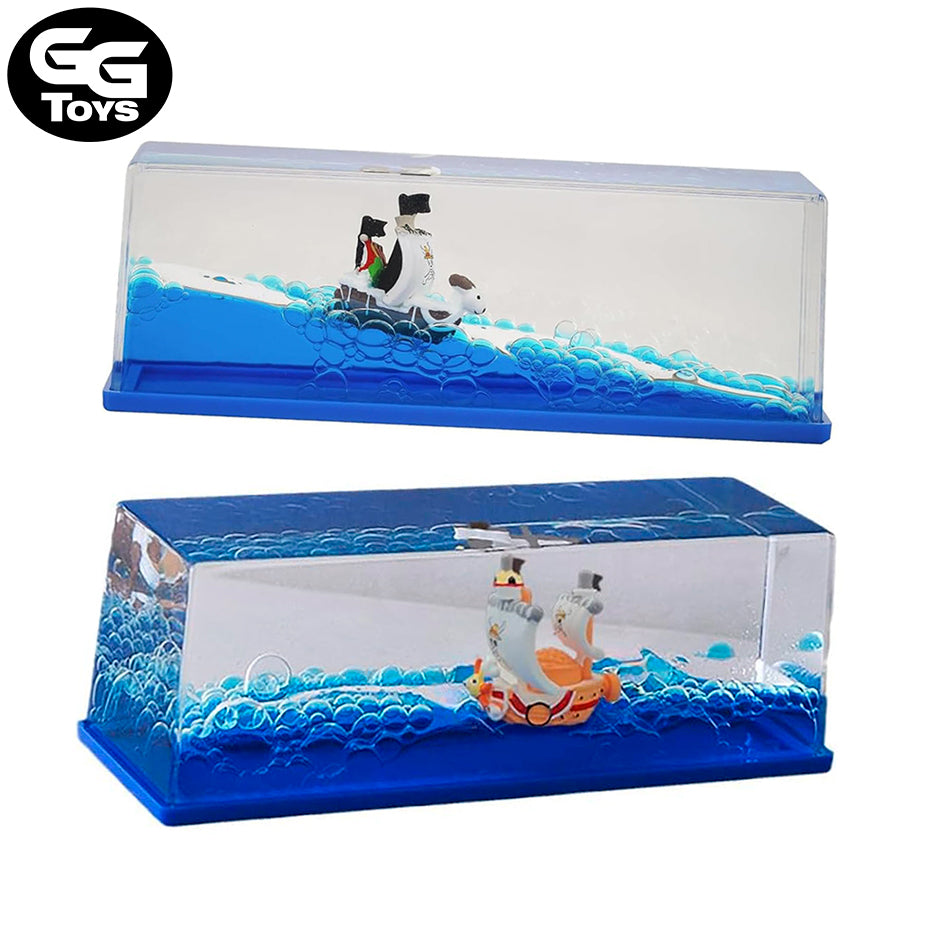 Barcos Flotantes Going Merry & Thousand Sunny - One Piece - Figura de Acción 15 cm - En Caja - PVC / Plástico