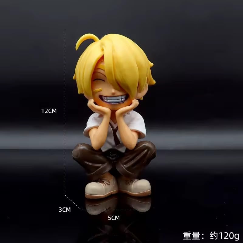 Chibis Luffy, Zoro y Sanji Sonriendo- One Piece- Figura de Acción 12 cm - PVC / Plástico