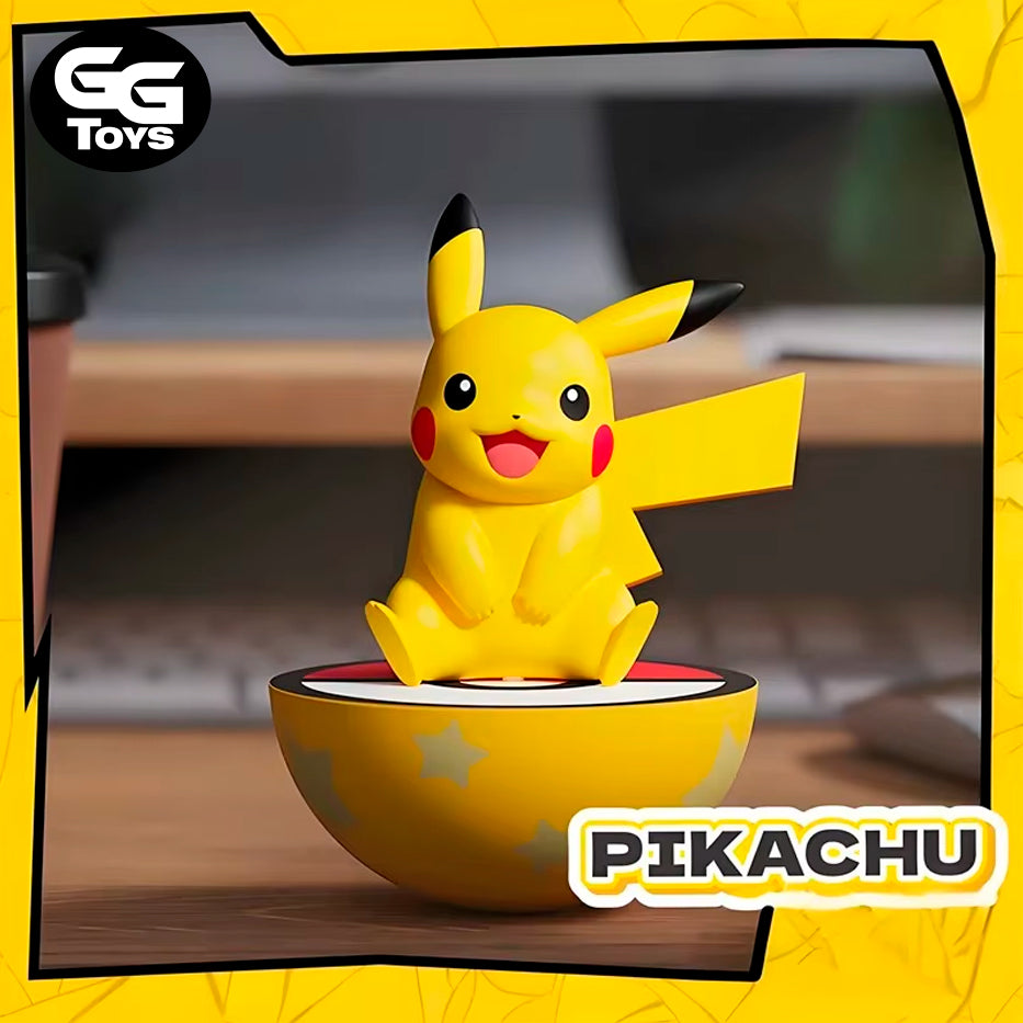 Pikachu en Pokebola - Pokemon - Figura de Acción 9 cm - En Caja - PVC / Plástico