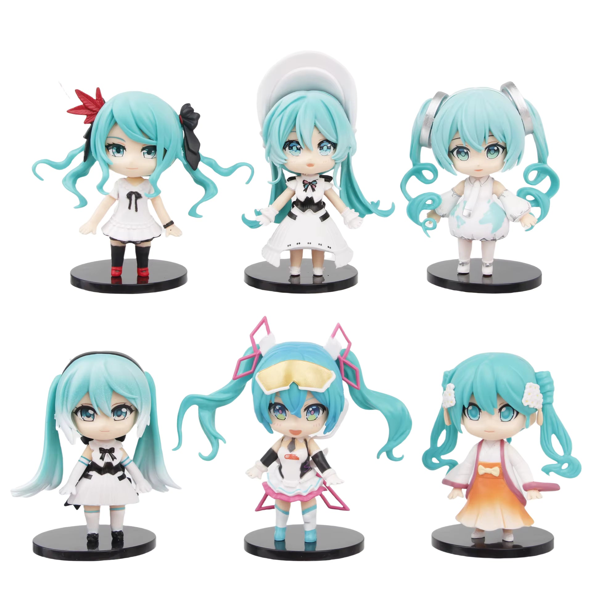 Chibis Hatsune miku V2- Vocaloid - Figura de Acción 5 cm - PVC / Plástico (Copia) (Copia)