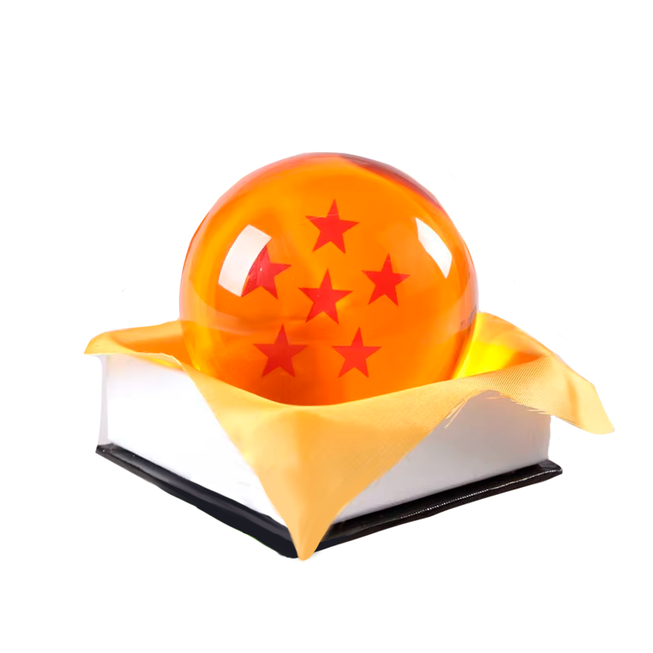 Esfera del Dragon 6 Estrellas Tamaño Real - Dragon Ball Z - Coleccionable 7 cm - En Caja - Acrilico