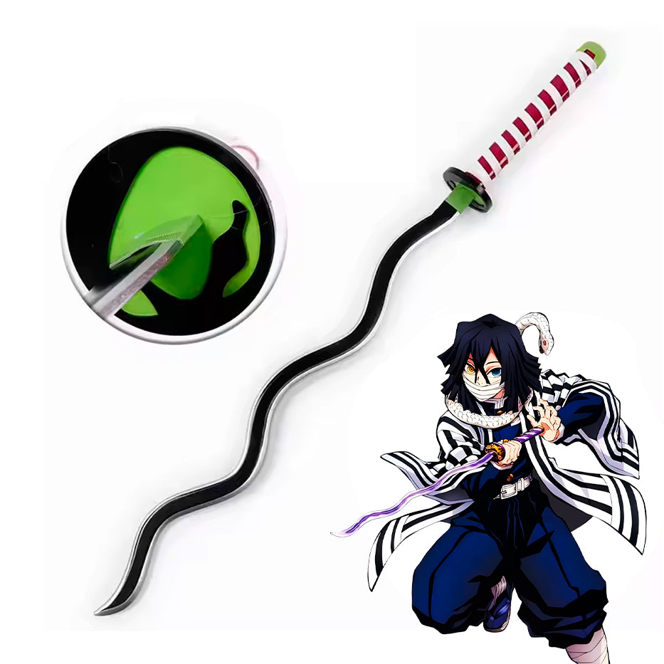 Espada Katana Obanai - Demon Slayer - Cosplay 104 cm - Sellado en Plástico - Madera