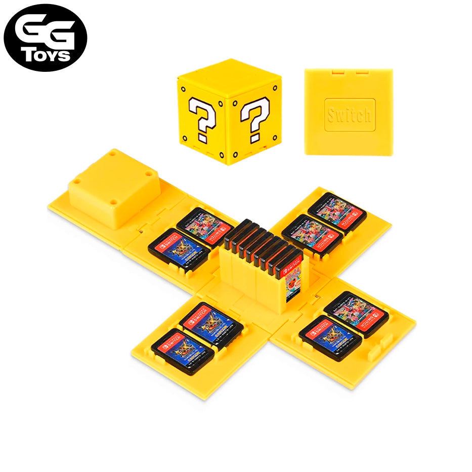 Organizador para Juegos de Nintendo Switch Bloque Pregunta - Mario Bros - Figura de Acción 6 cm - En Caja - PVC / Plástico