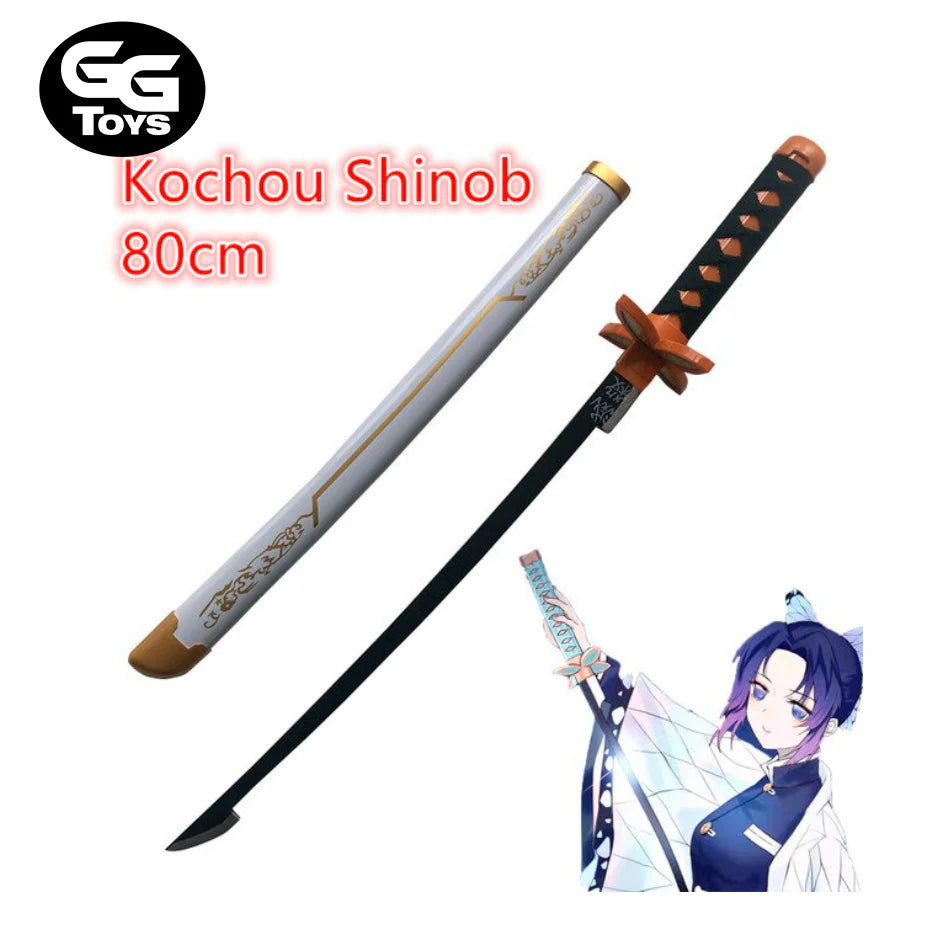 Espada Katana Shinobu Kocho - Demon Slayer - Cosplay 80 cm - Sellado en Plástico - Madera