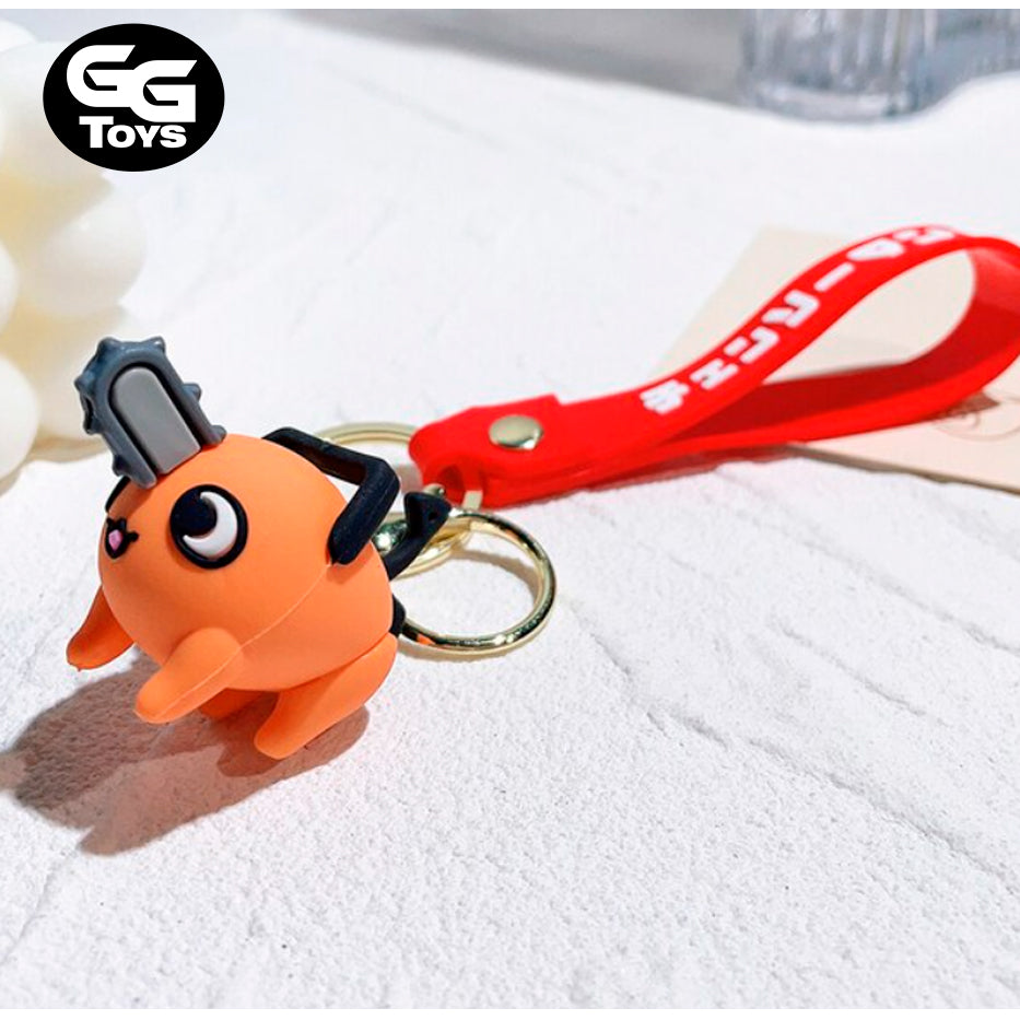 Llavero Pochita Goma 5 cm - Chainsaw Man - Aleación de Zinc/ PVC