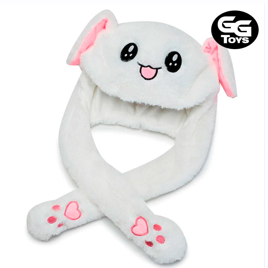 Gorro Cute Rosado y Blanco - Peluche 58 cm - Algodón/ Felpa