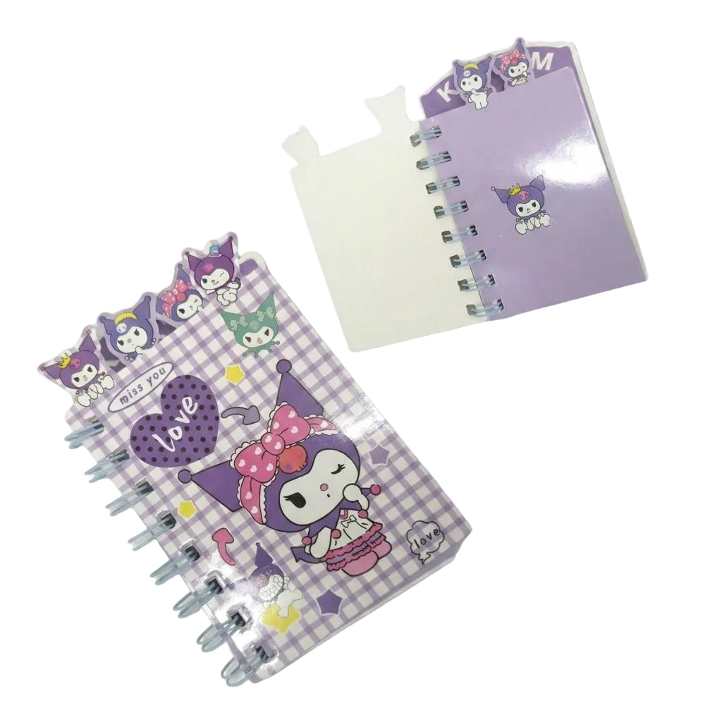Libreta Kuromi- Sanrio- libro 12.5 cm - Papelería