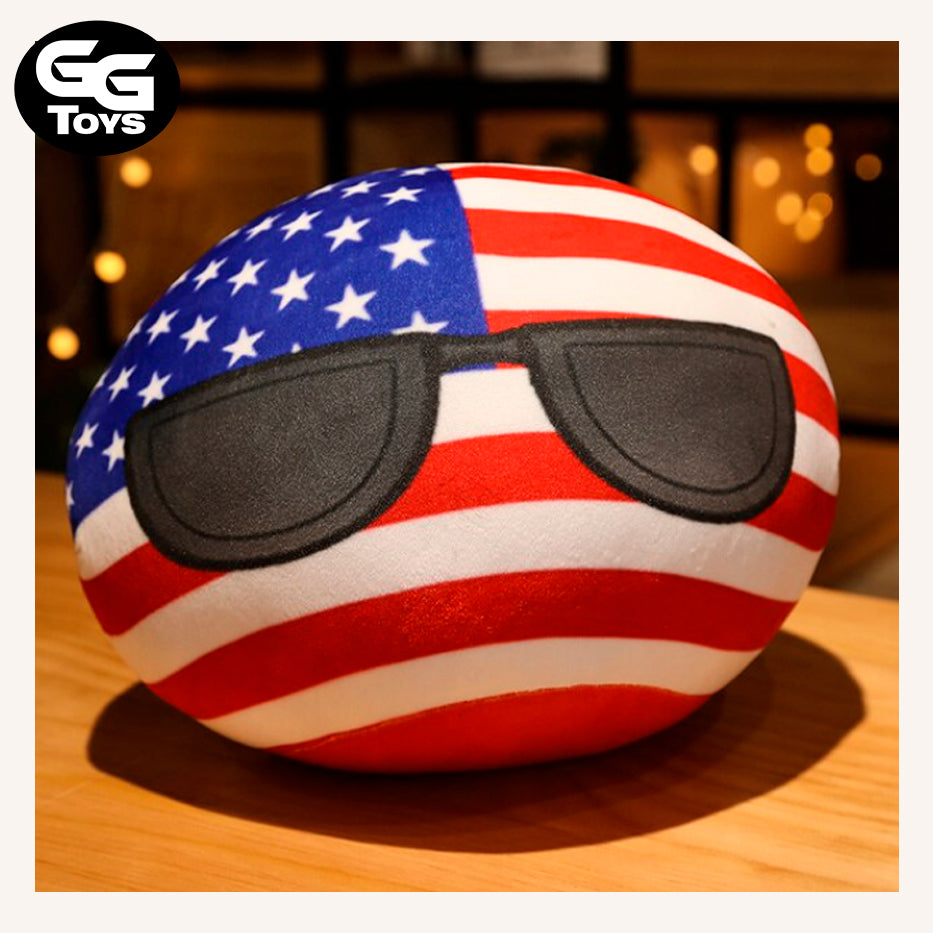Usa Almohada - Countryballs - Peluche 30 cm - Algodón/ Felpa
