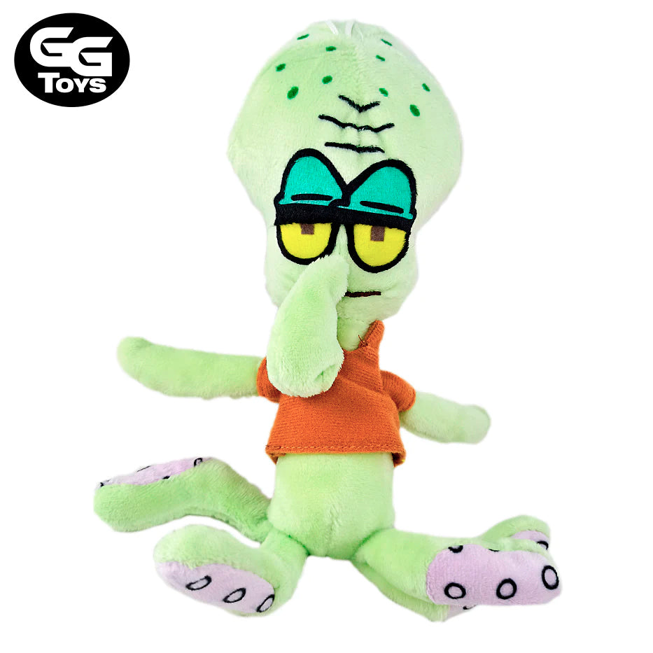 Don Cangrejo, Calamardo, Gary y Plankton - Bob Esponja - Peluche 20 cm - Algodón/ Felpa