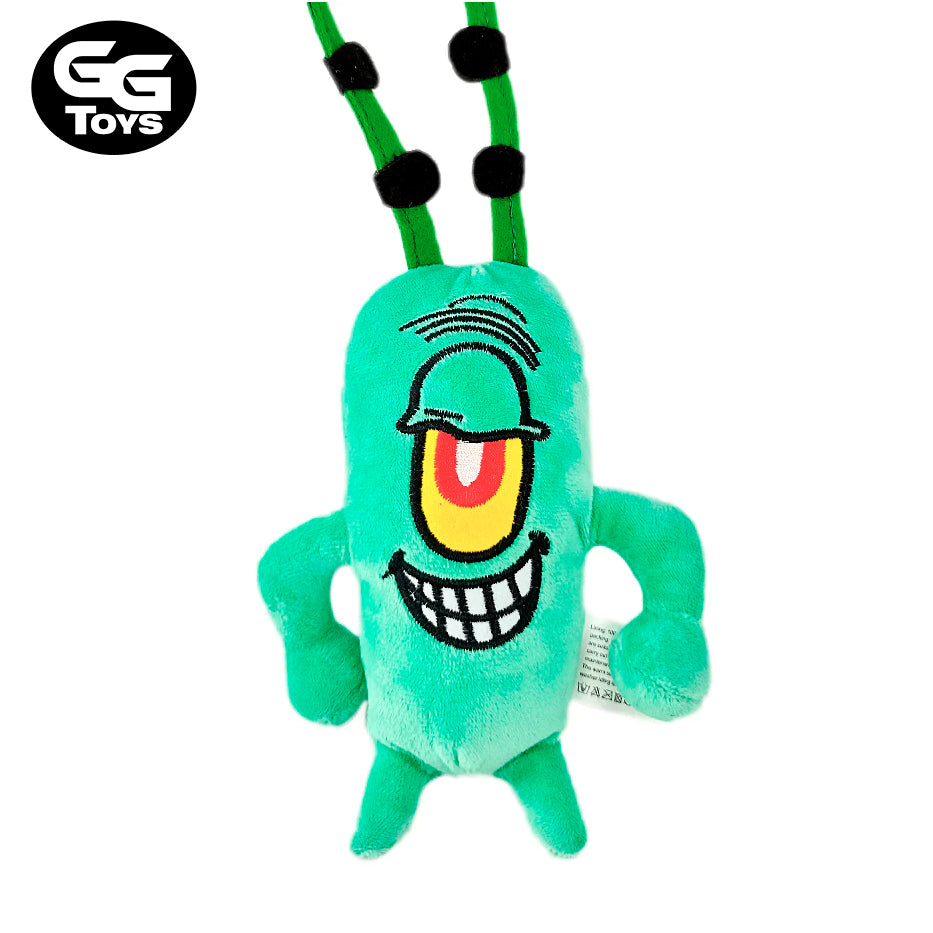 Don Cangrejo, Calamardo, Gary y Plankton - Bob Esponja - Peluche 20 cm - Algodón/ Felpa