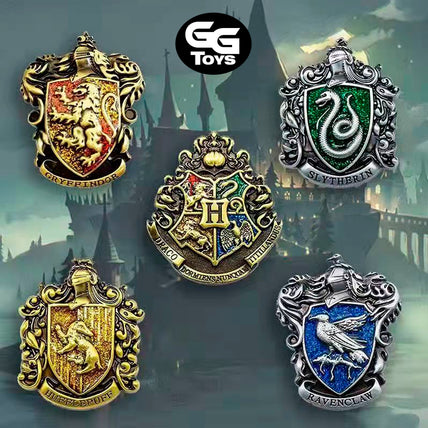 Harry Potter - Broche Insignia Emblemas de Metal - 5 cm - Aleación de Zinc - En Caja