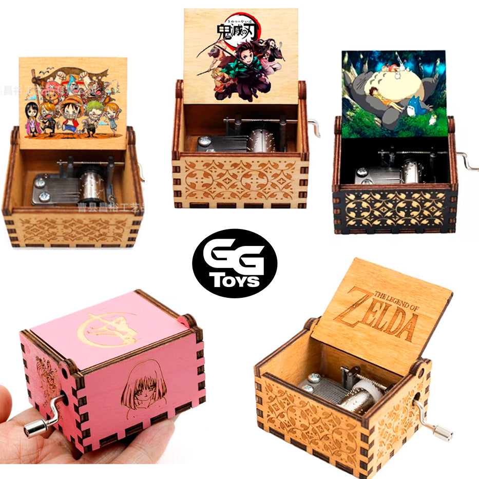 Caja Musical Anime - 6 cm - Madera / Aleación de Zinc