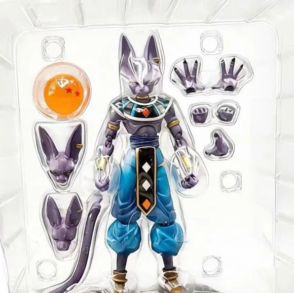 Beerus Articulado- Dragon Ball - Figura de Acción 20 cm - En Caja - PVC / Plástico