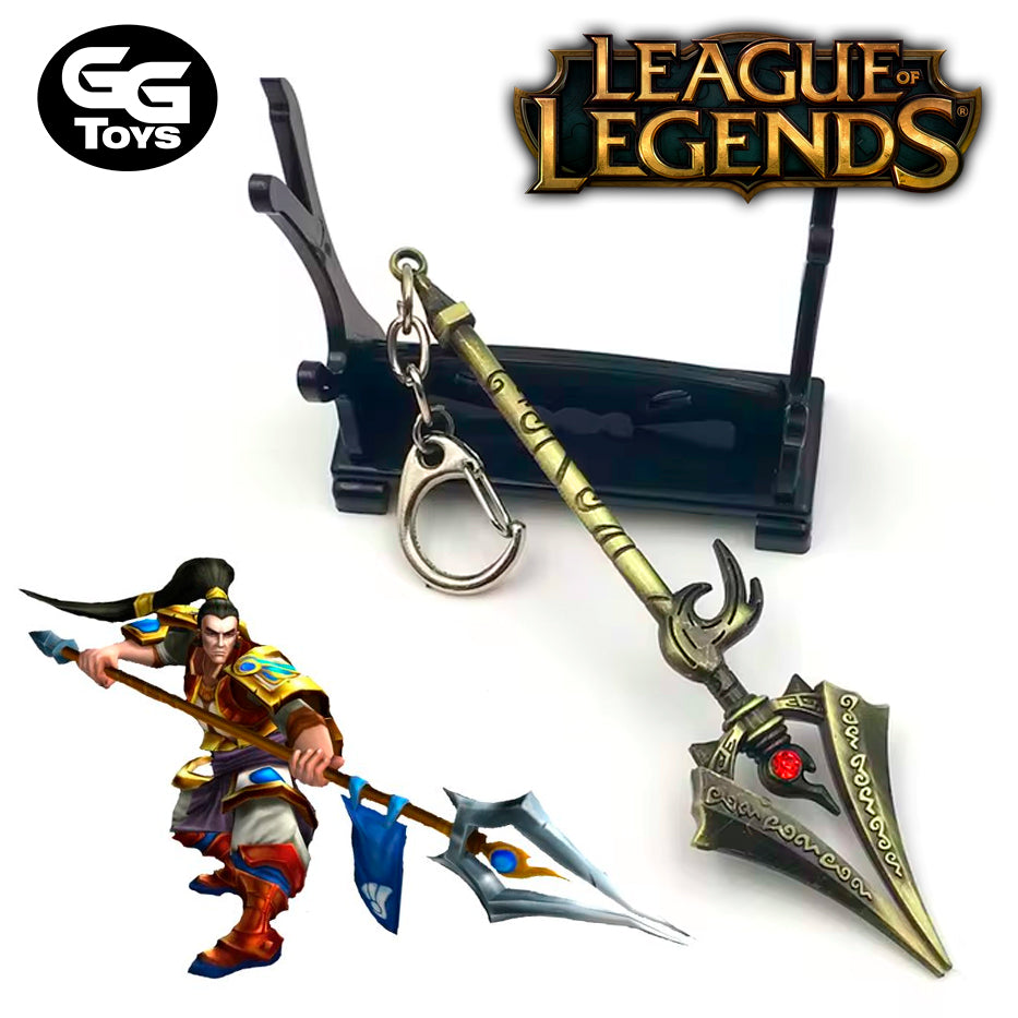 Llavero Arma de Xin Zhao - League of Legends - 12 cm - Aleación de Zinc