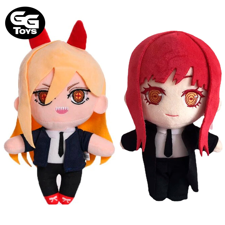 Power y Makima - Chainsaw Man - Peluche 20 cm - Algodón/ PVC