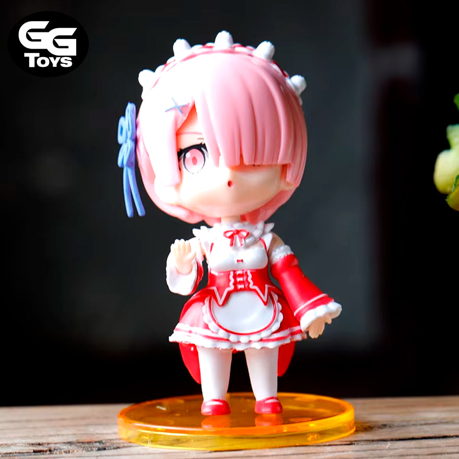 Chibis Re Zero - Figuras de Acción 10 cm - PVC / Plástico