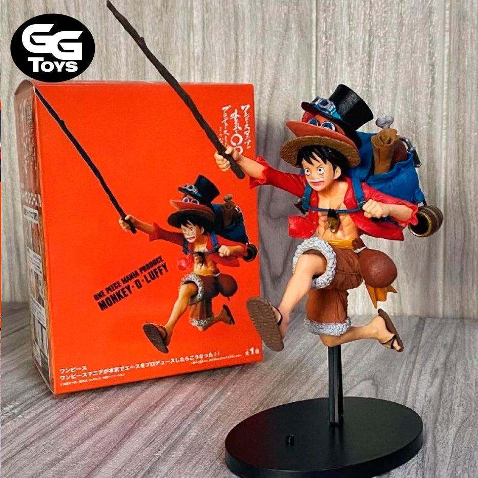 Luffy Ace y Sabo Saltando - One Piece - Figura de Acción 19 cm - En Caja - PVC / Plástico
