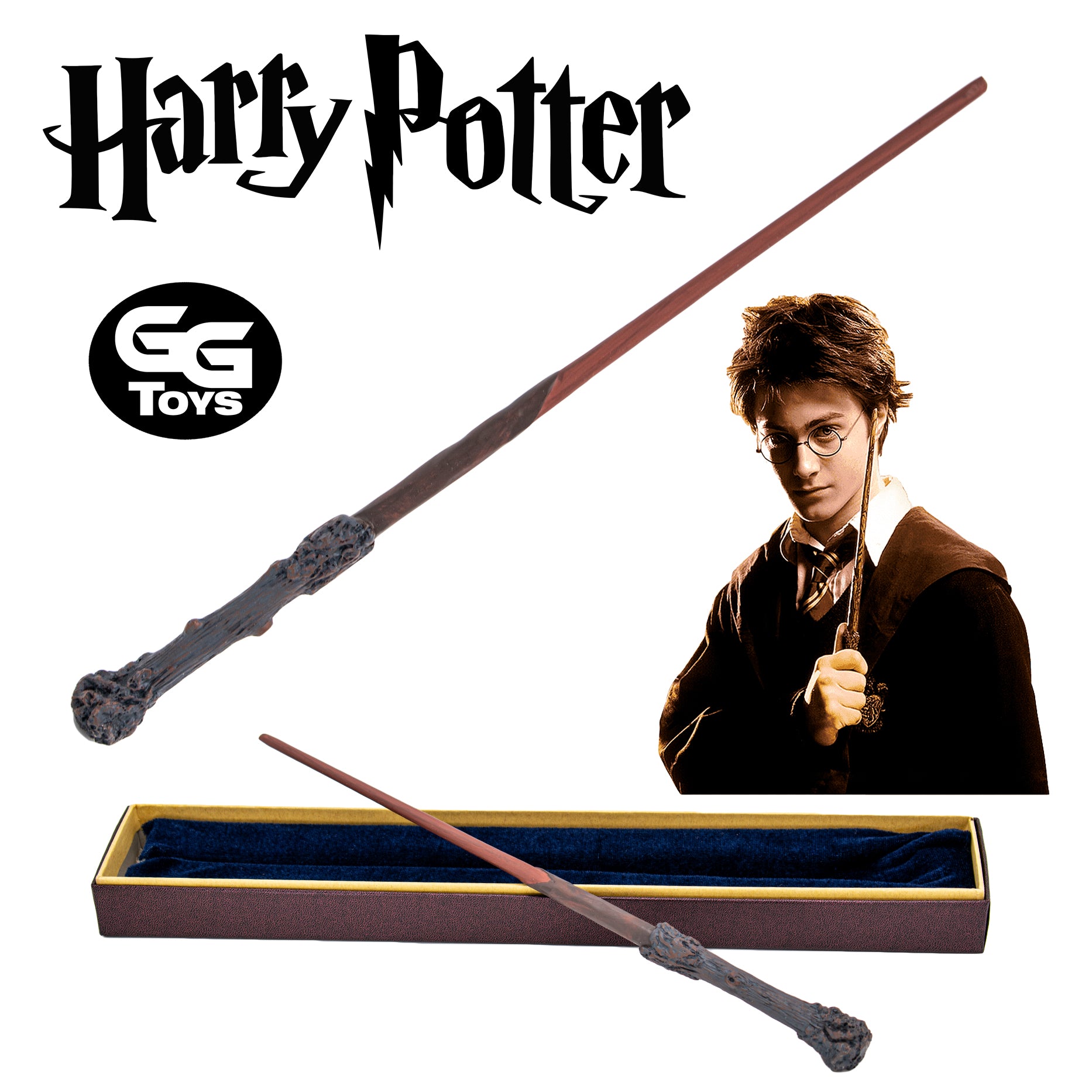 Varitas de Harry Potter - En Caja - 30 cm - PVC / Plástico