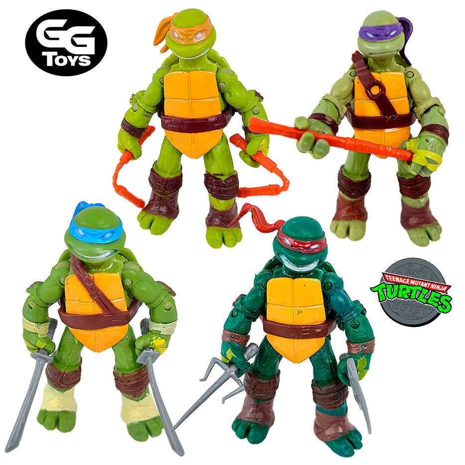 Set Tortugas Ninja - Figura de Acción 12 cm - PVC / Plástico