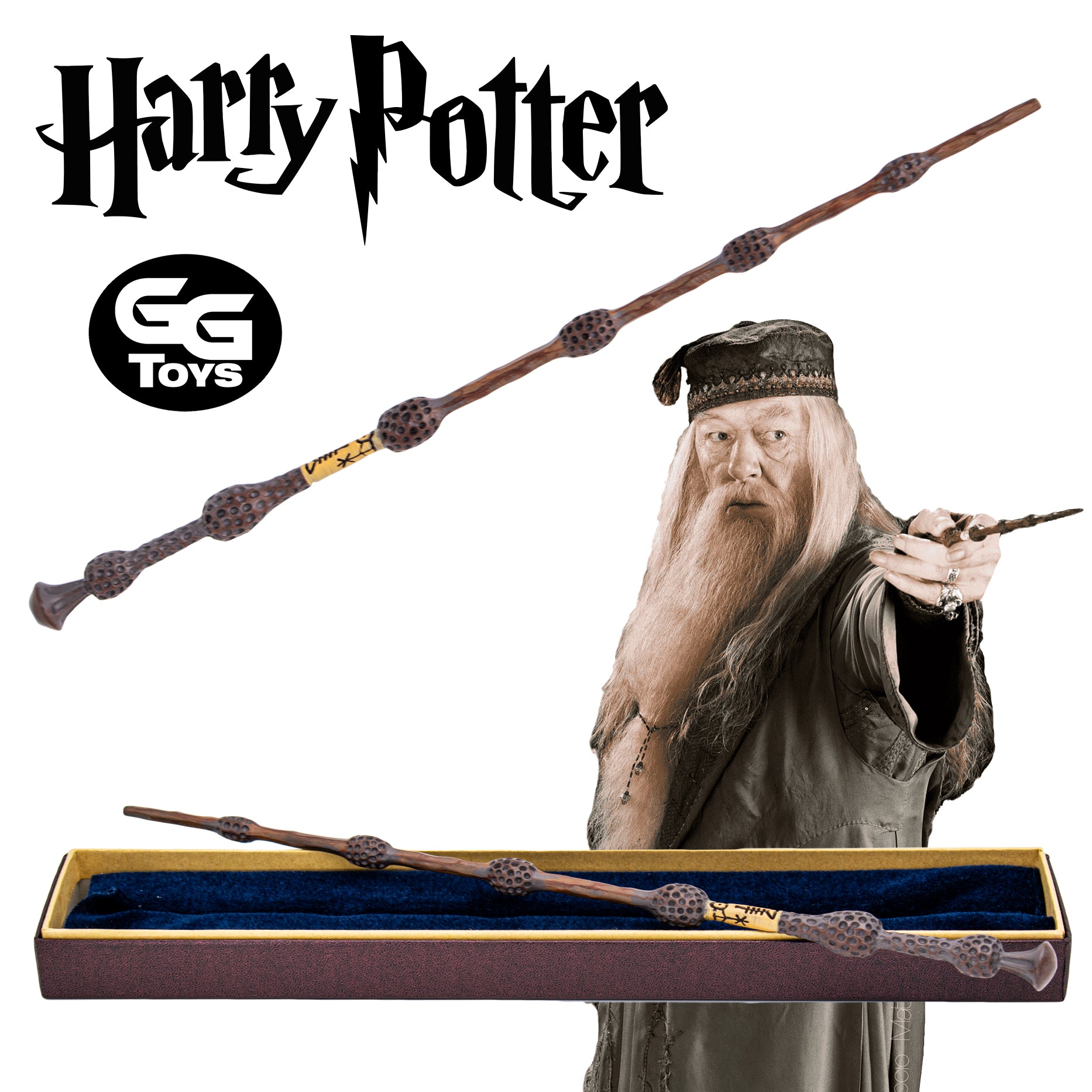 Varitas de Harry Potter - En Caja - 30 cm - PVC / Plástico