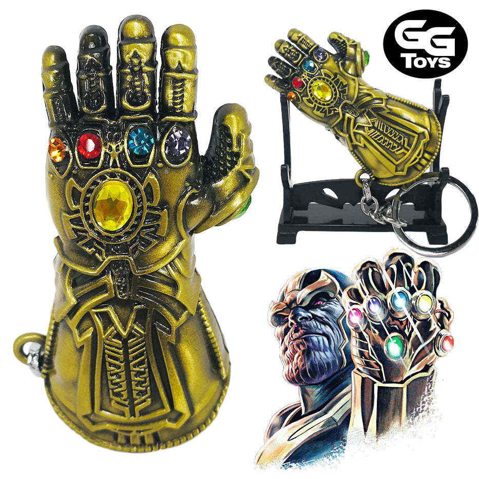 Guante Con Gemas Del Infinito - Marvel Comics - Llavero 6 cm - Aleación de Zinc