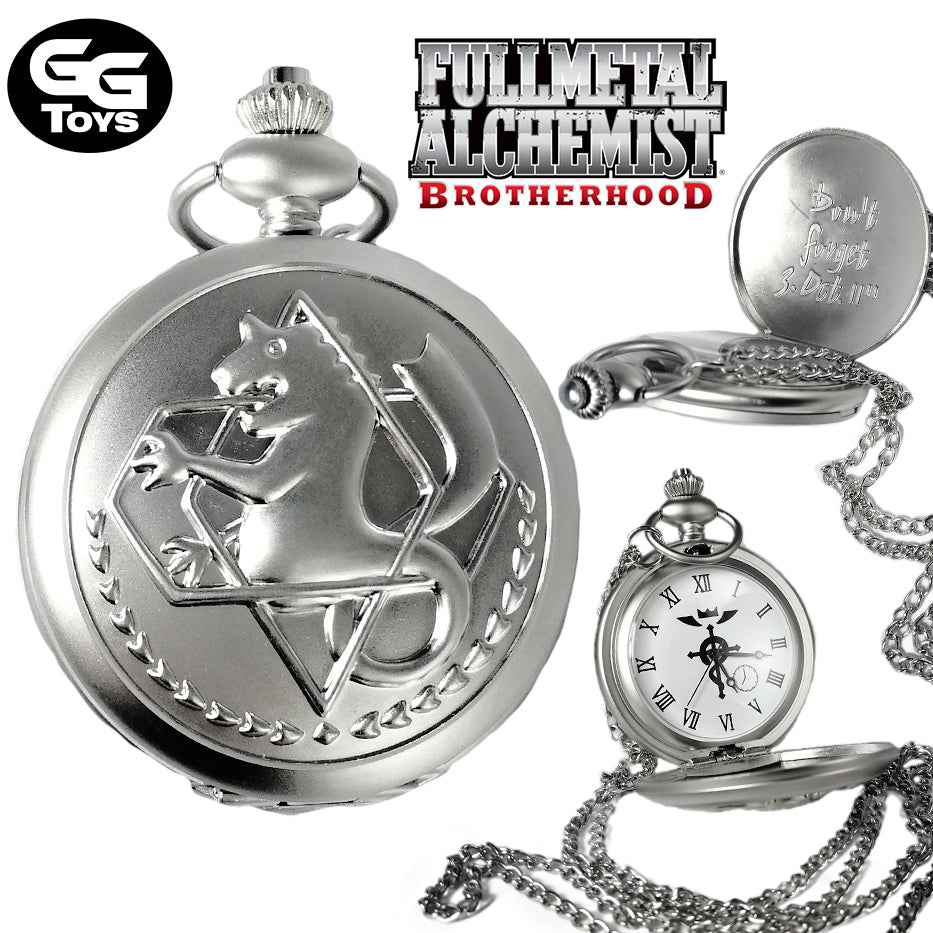 Reloj de Bolsillo 3 de Octubre de 1911 - Full Metal Alchemist - Reloj de Bolsillo 5 cm - Aleación de Zinc