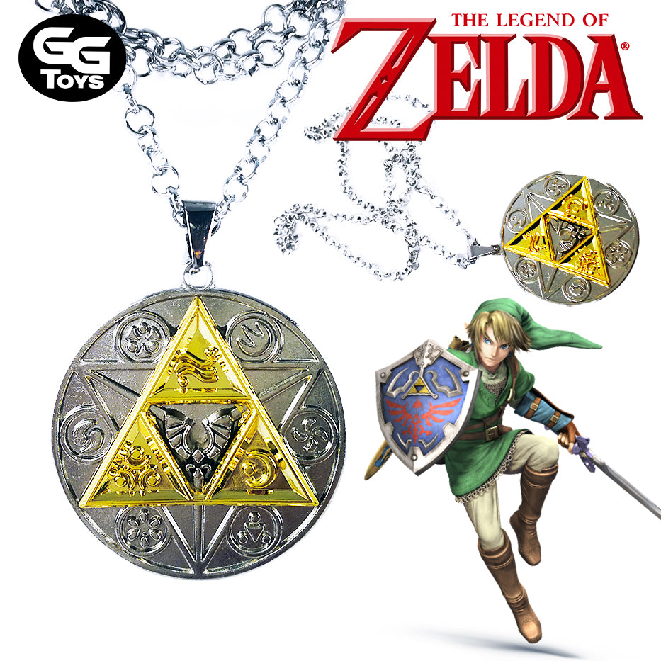 Collar Trifuerza V2 - The Legend of Zelda 5 cm - Aleación de Zinc