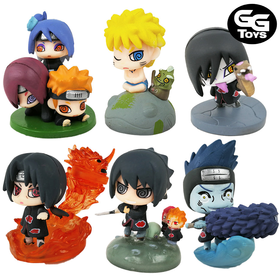 Chibis Naruto V2 - Naruto Shippuden - Figuras de Acción 5 cm - PVC / Plástico