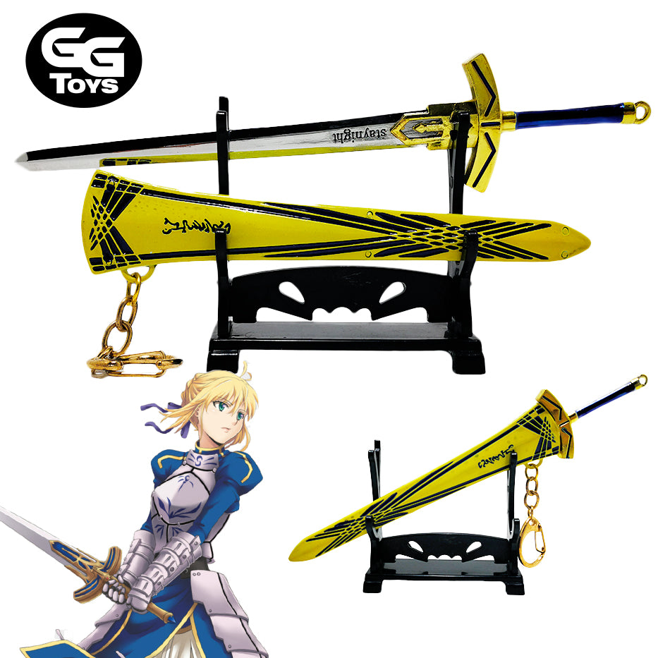 Llavero Espada Saber Excalibur - Fate Stay Night - 16 cm - Aleación de Zinc
