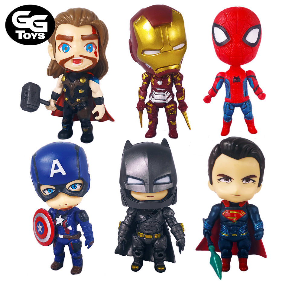 Chibis DC y Marvel - DC & Marvel Comics - Figuras de Acción 10 cm - PVC / Plástico