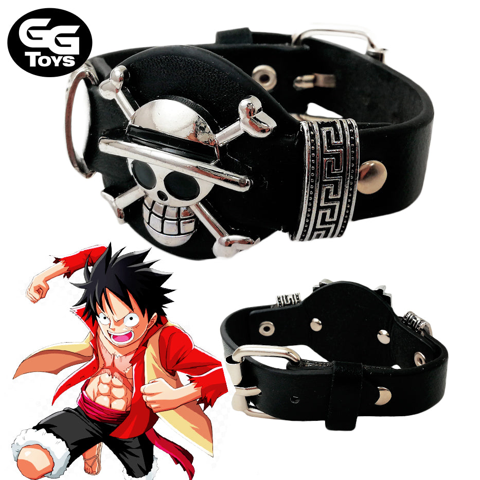 Pulsera de Cuero - One Piece - 25 cm - Aleación de Zinc