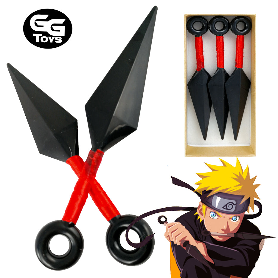 Caja de Kunais - Naruto - 13 cm - PVC/ Plástico - Precio por las 3 kunais