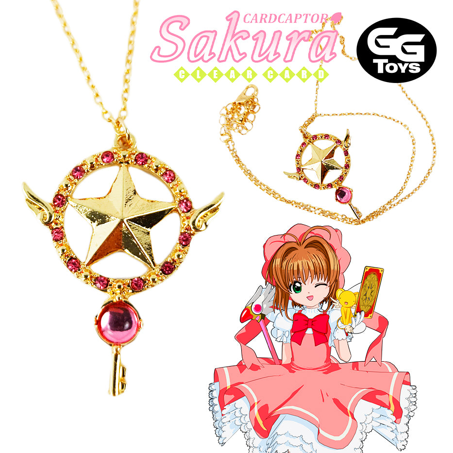 Collar Dorado Estrella Alada - Sakura Cardcaptors 3 cm - Aleación de Zinc