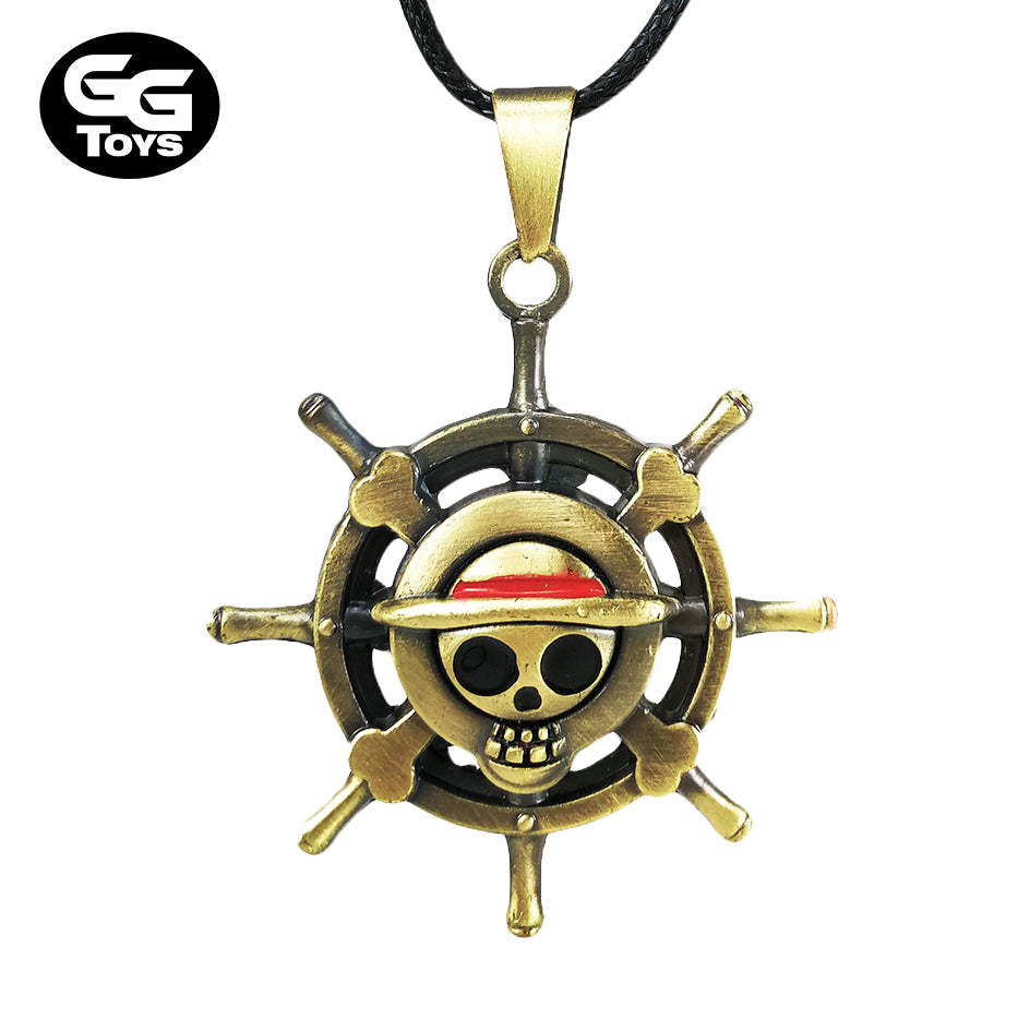 Collar Timón Pirata - One Piece 4 cm - Aleación de Zinc