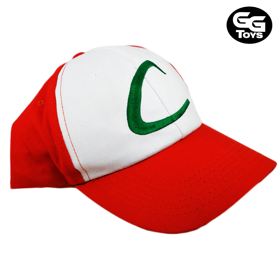 Gorra Ash - Pokemon - Cosplay Ajustable - Algodón/ Felpa