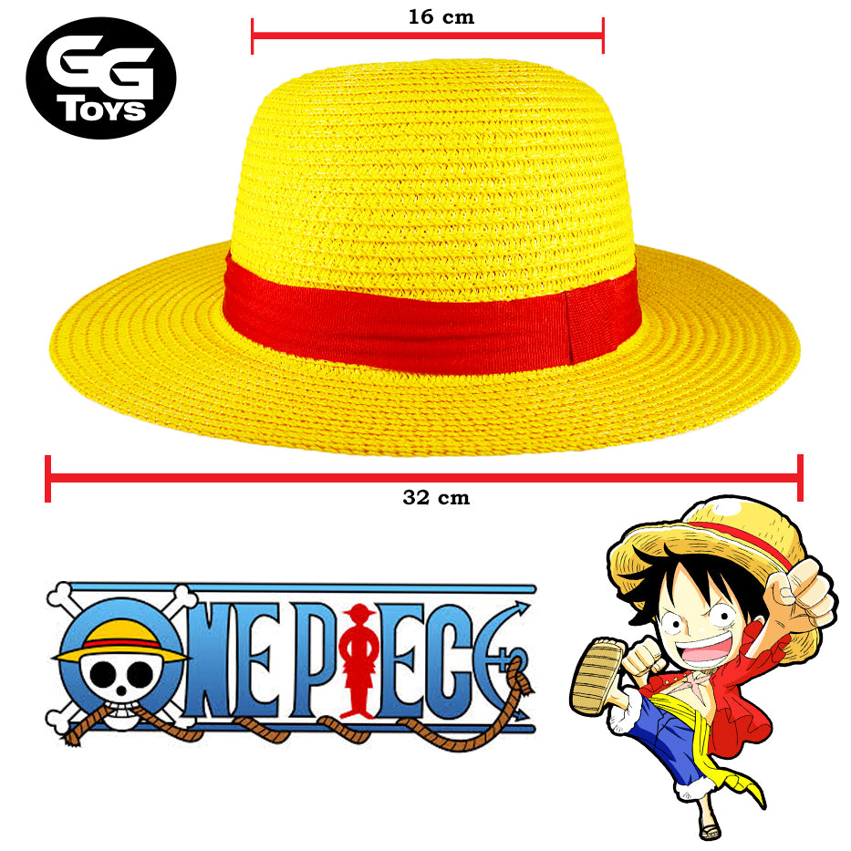 Sombrero de Paja Luffy - One Piece - Cosplay 50 cm Circunferencia - Paja Sintetica