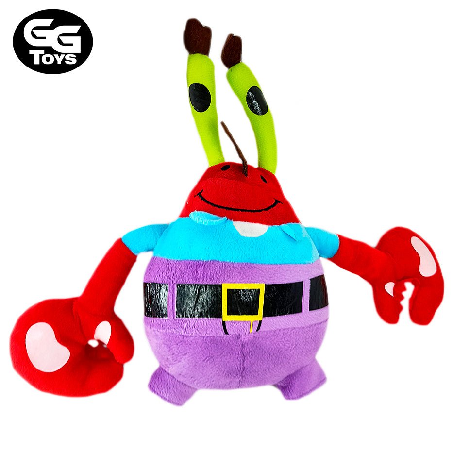 Don Cangrejo, Calamardo, Gary y Plankton - Bob Esponja - Peluche 20 cm - Algodón/ Felpa