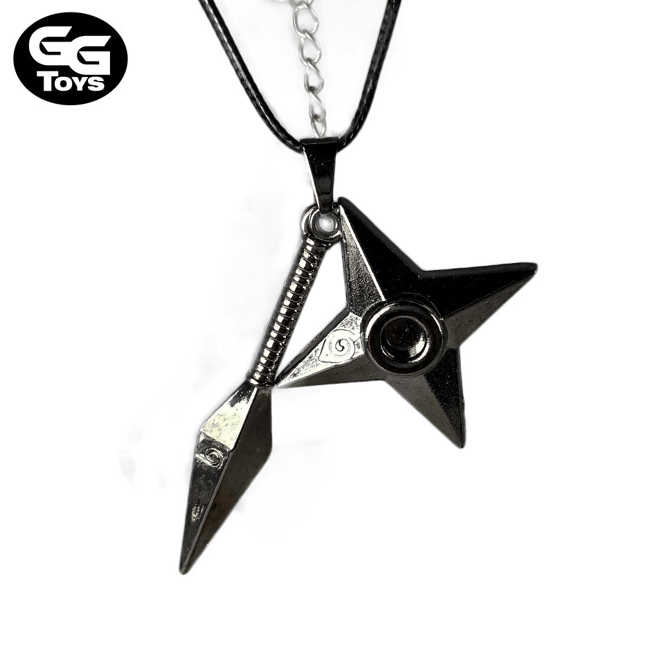 Collar Shuriken y Kunai - Naruto 3 cm - Aleación de Zinc