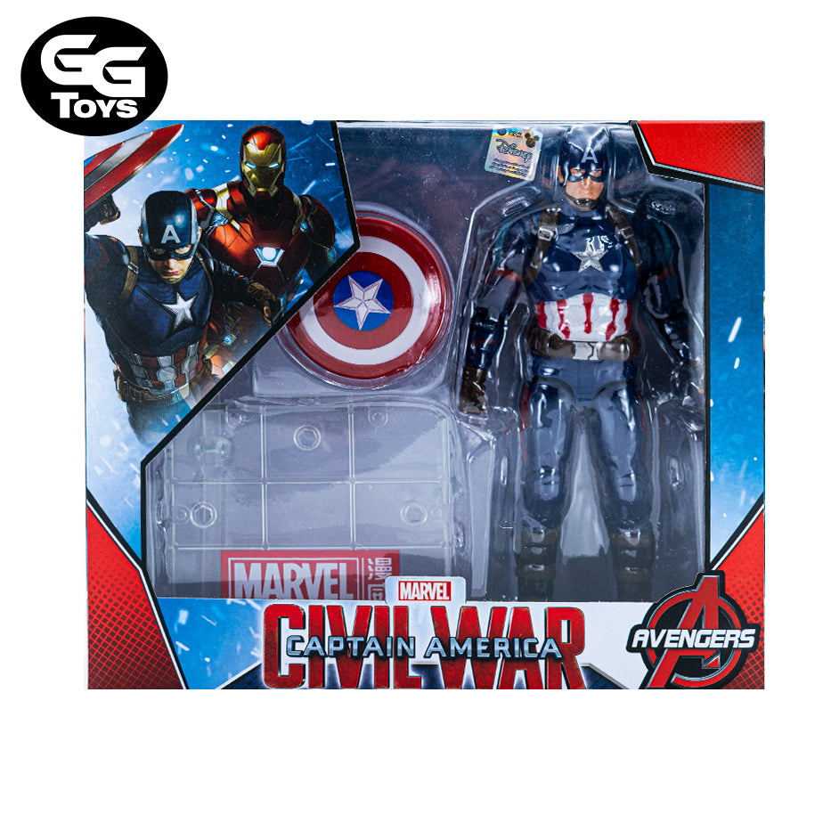 Capitan America Articulable - Marvel Comics - Figura de Acción 17 cm - En Caja - PVC / Plástico