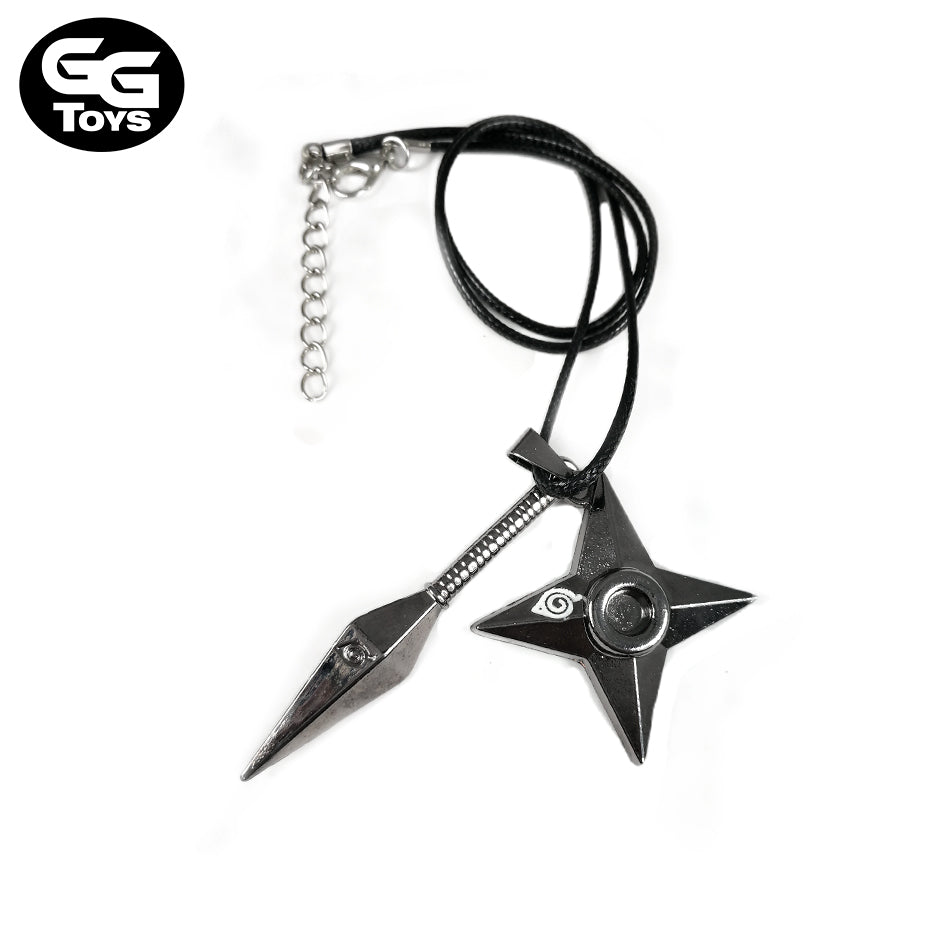 Collar Shuriken y Kunai - Naruto 3 cm - Aleación de Zinc